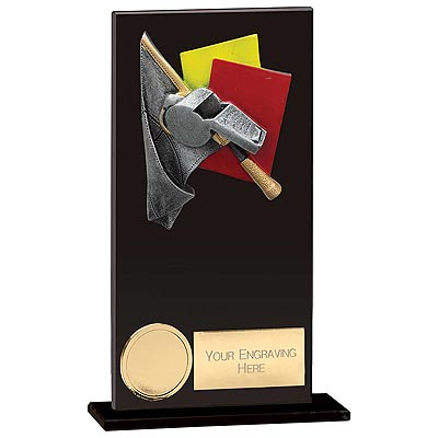 Hero Referee Black Glass Award 160mm