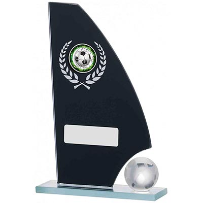 Black Mirror Glass Football Award 165mm