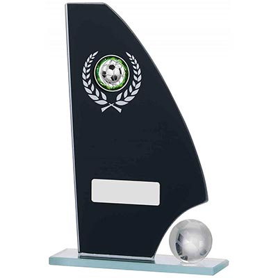 Black Mirror Glass Football Award 185mm