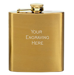 Gold Vision Flask Satin Brass 6oz