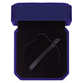 Velour 60mm Medal Box Blue 90x90mm