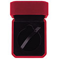 Velour 50mm Medal Box Burgundy 80x70mm