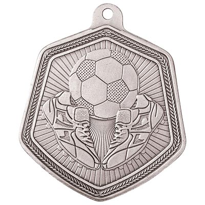 65mm Falcon Football Medal Silver