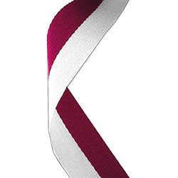 Maroon White Ribbon