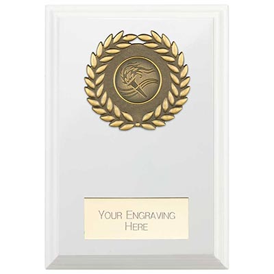 Reward Wreath White Plaque 150mm