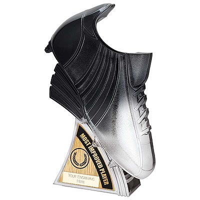 Power Boot Most Improved Player Black to Silver 230mm 