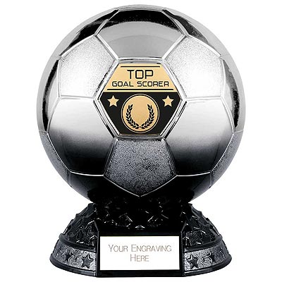 Elite Metallic Silver to Black Top Goal Scorer 200mm