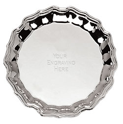 Silver Chippendale Salver  15cm