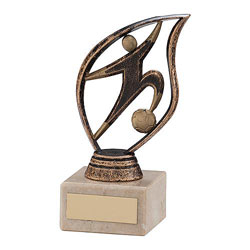 Flame Football Bronze & Gold Trophy 135mm