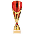 Rising Stars Deluxe Plastic Lazer Cup Gold & Red 325mm