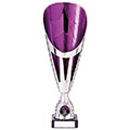 Rising Stars Deluxe Plastic Lazer Cup Silver & Purple 305mm