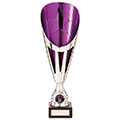 Rising Stars Deluxe Plastic Lazer Cup Silver & Purple 315mm