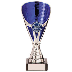 Rising Stars Premium Plastic Trophy Silver & Blue 170mm