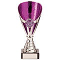 Rising Stars Premium Plastic Trophy Silver & Purple 170mm