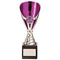 Rising Stars Premium Plastic Trophy Silver & Purple 200mm