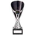 Rising Stars Premium Plastic Trophy Silver & Black 185mm