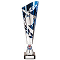 Zeus Laser Cut Metal Cup Silver & Blue 310mm