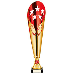 Legendary Lazer Cut Metal Cup Gold & Red 410mm