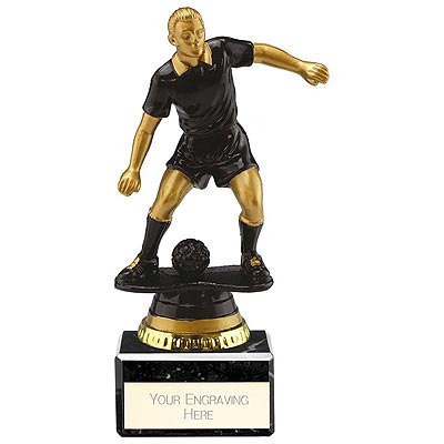 Cyclone Male Footballer Black & Gold 160mm