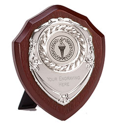 Rosewood Silver Triumph4 Silver Shield  10cm