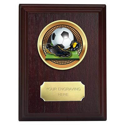 Wood Football Plaque 125mm