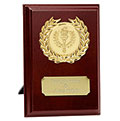 Rosewood Gold Prize Plaque 15cm