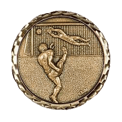 Silver Goalscorer football medal 60mm