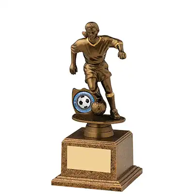 Female Football Figure Gold 18cm