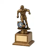 Female Football Figure Gold 18cm