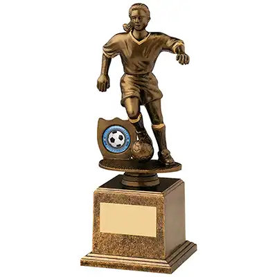 Female Football Figure Gold 22.5cm