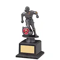 Female Football Figure Black/Grey 18cm