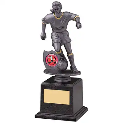 Female Football Figure Black/Grey 22.5cm