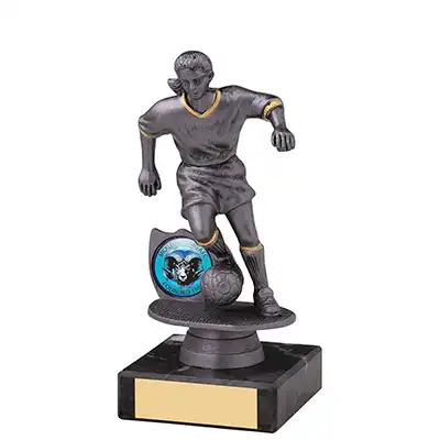 15cm Female Football Figure Black/Grey