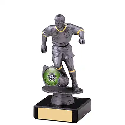 15cm Male Football Figure Black/Grey