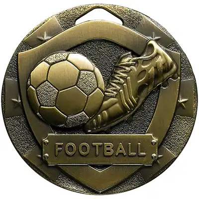 Boot and Ball Football Medal Bronze 50mm