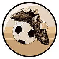 Gold Football Boot Centre 25mm