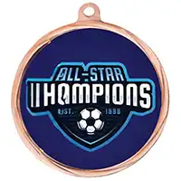 Custom Bronze Football Medal 70mm