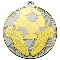 60mm Premiership Football Medal Gold & Silver