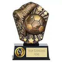 Black Antique Gold Cosmos Mini Boot & Ball Football 125mm