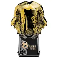 Invincible Black & Gold Football Strip POTY 220mm