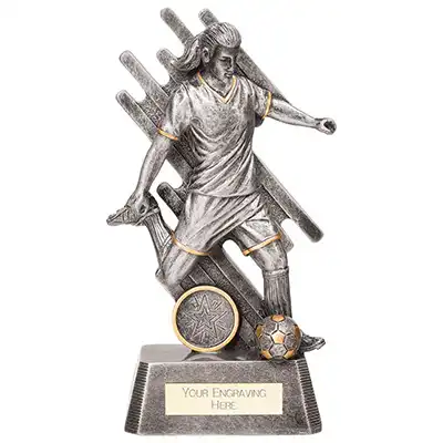 Focus Female Footballer Silver 190mm