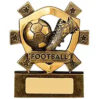 Shield Boot and Ball Award Gold 10cm