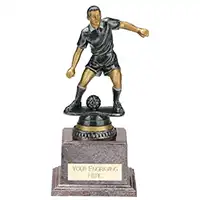 Cyclone Male Footballer Silver & Gold 170mm