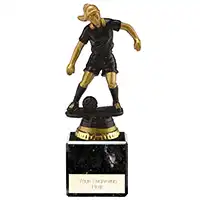 Cyclone Female Footballer Black & Gold 180mm