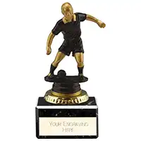 Cyclone Male Footballer Black & Gold 130mm