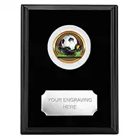 Black Football Plaque 10cm