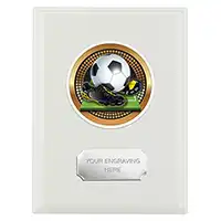 White Football Plaque 125mm